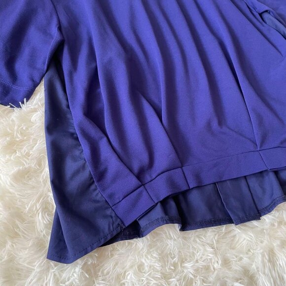 Rayon Elegant 3/4 Sleeve Blouse Blue - Picture 3 of 5